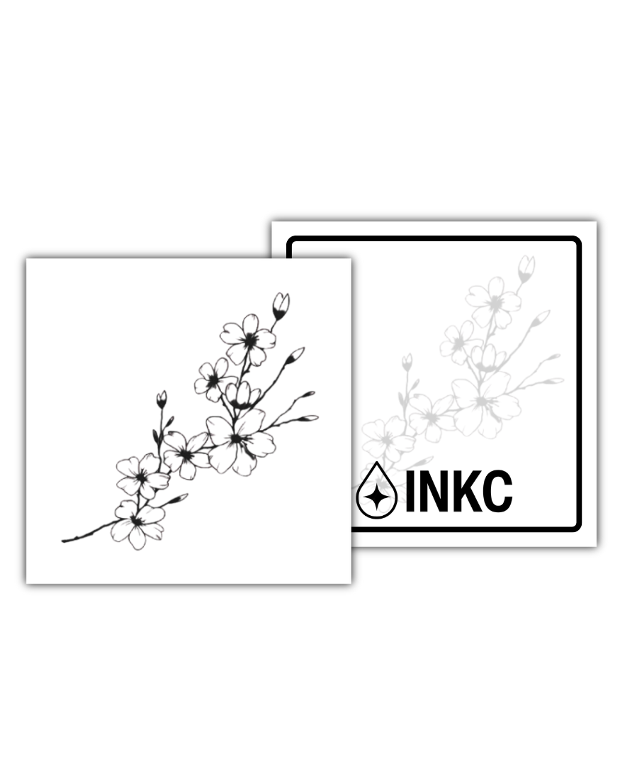 Minimalistisch Bloemetje tijdelijke tattoo van INKC