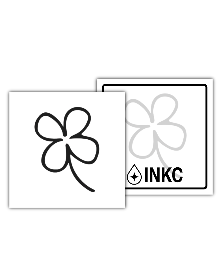 Klavertje Vier tijdelijke tattoo van INKC