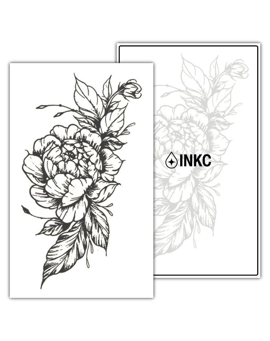 Bloemen tijdelijke tattoo van INKC