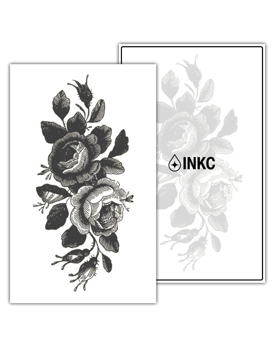 Volle Bloemen tijdelijke tattoo van INKC