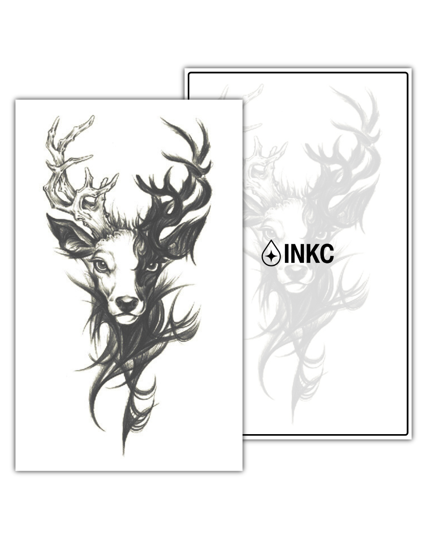 Vluchtig Hert tijdelijke tattoo van INKC