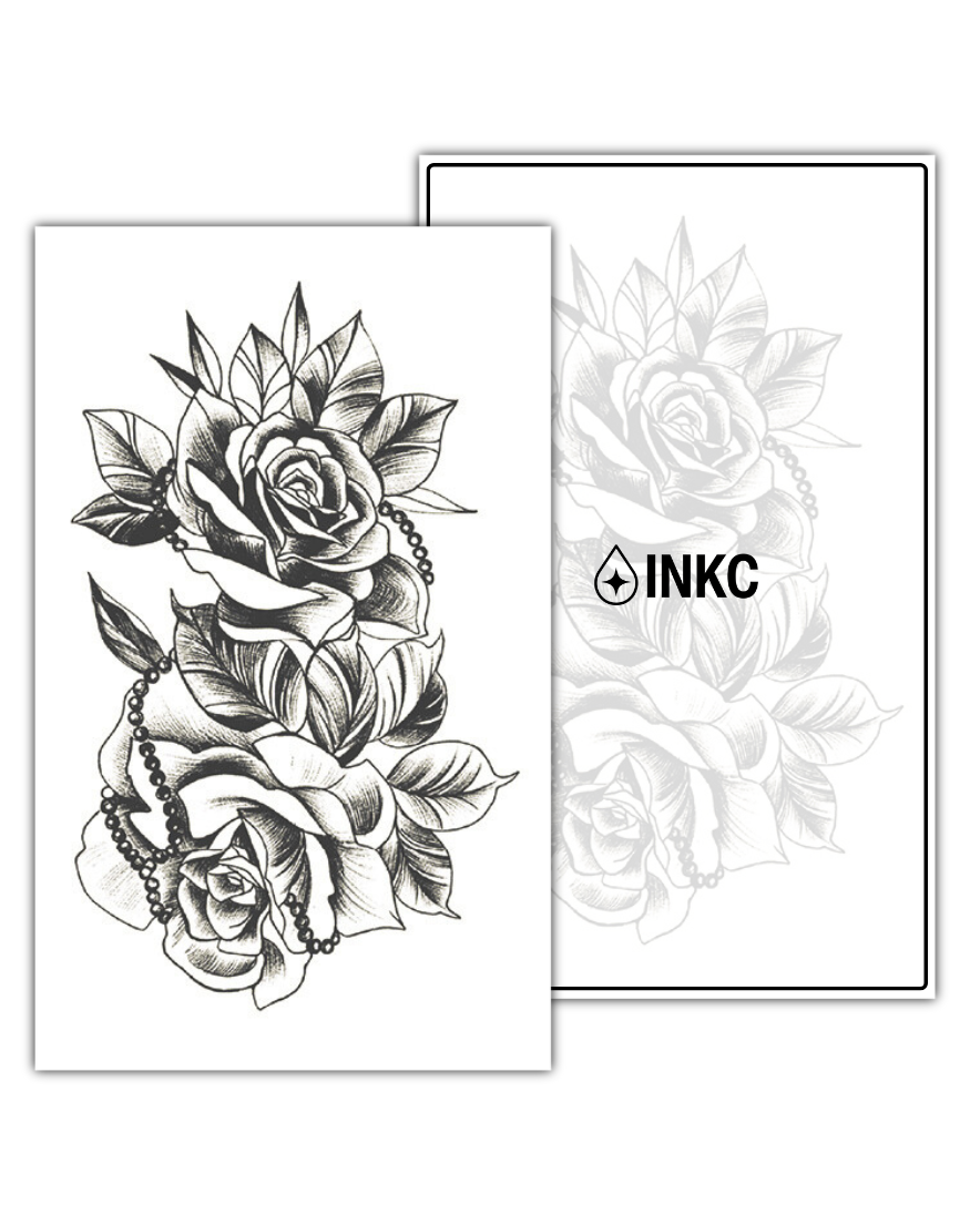 Bloemenketting tijdelijke tattoo van INKC