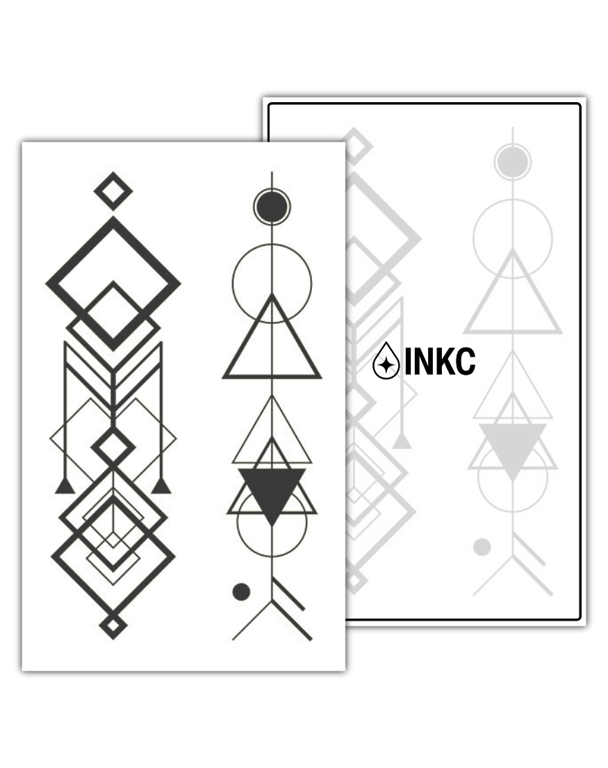 Geometrie tijdelijke tattoo van INKC