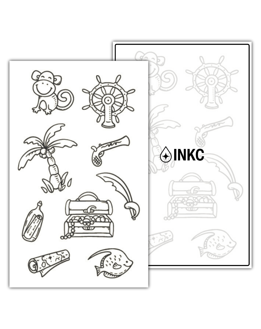 Piraten Set tijdelijke tattoo van INKC