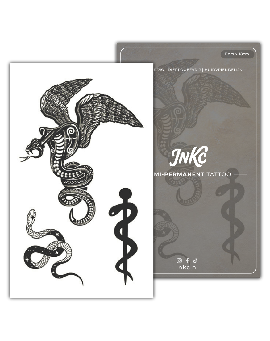 Esculaap tijdelijke tattoo van INKC