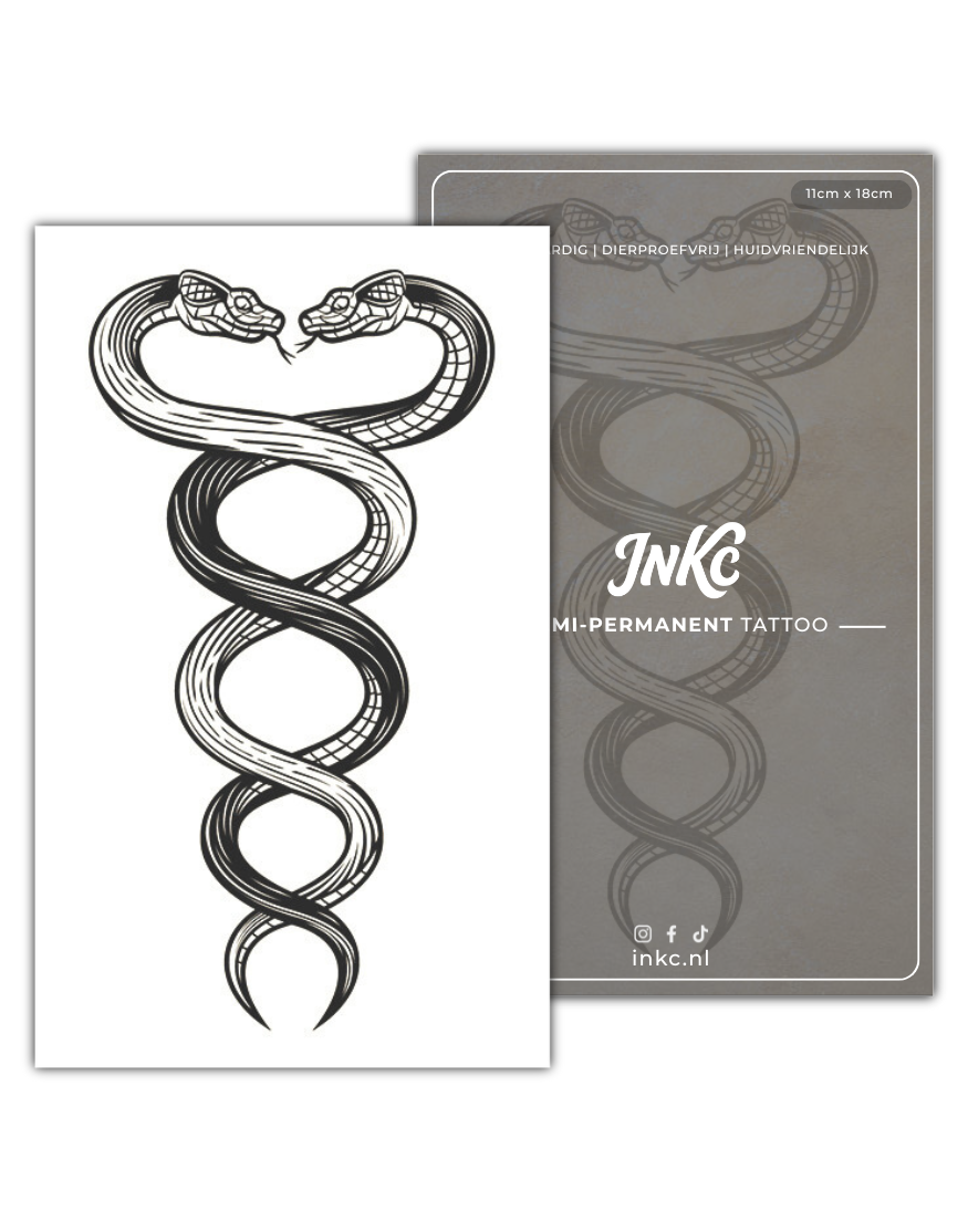 DNA Slangen tijdelijke tattoo van INKC