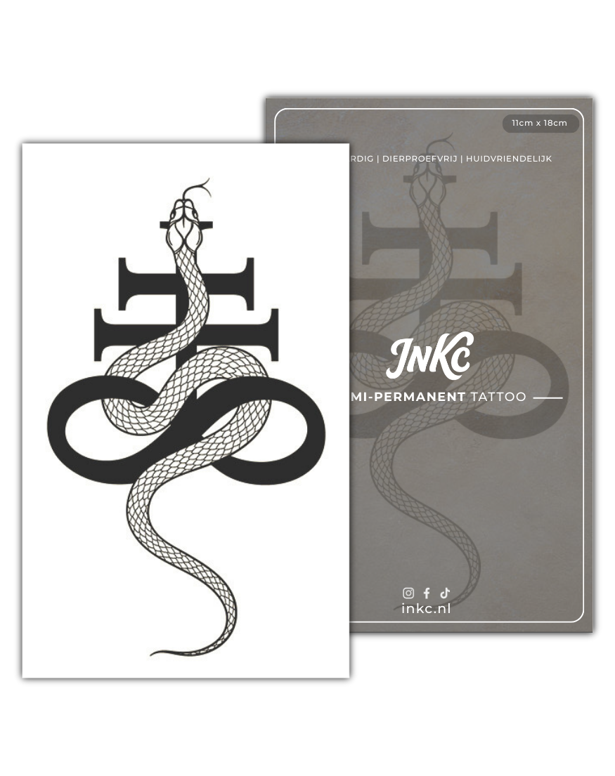 Slang Teken tijdelijke tattoo van INKC