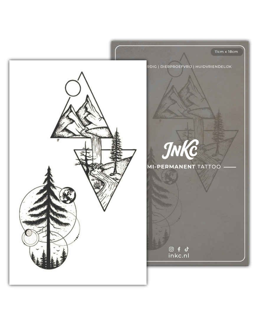Natuur Geometrie tijdelijke tattoo van INKC