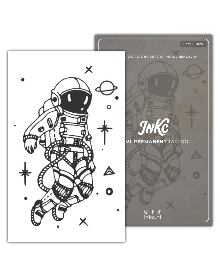 Astronaut tijdelijke tattoo van INKC