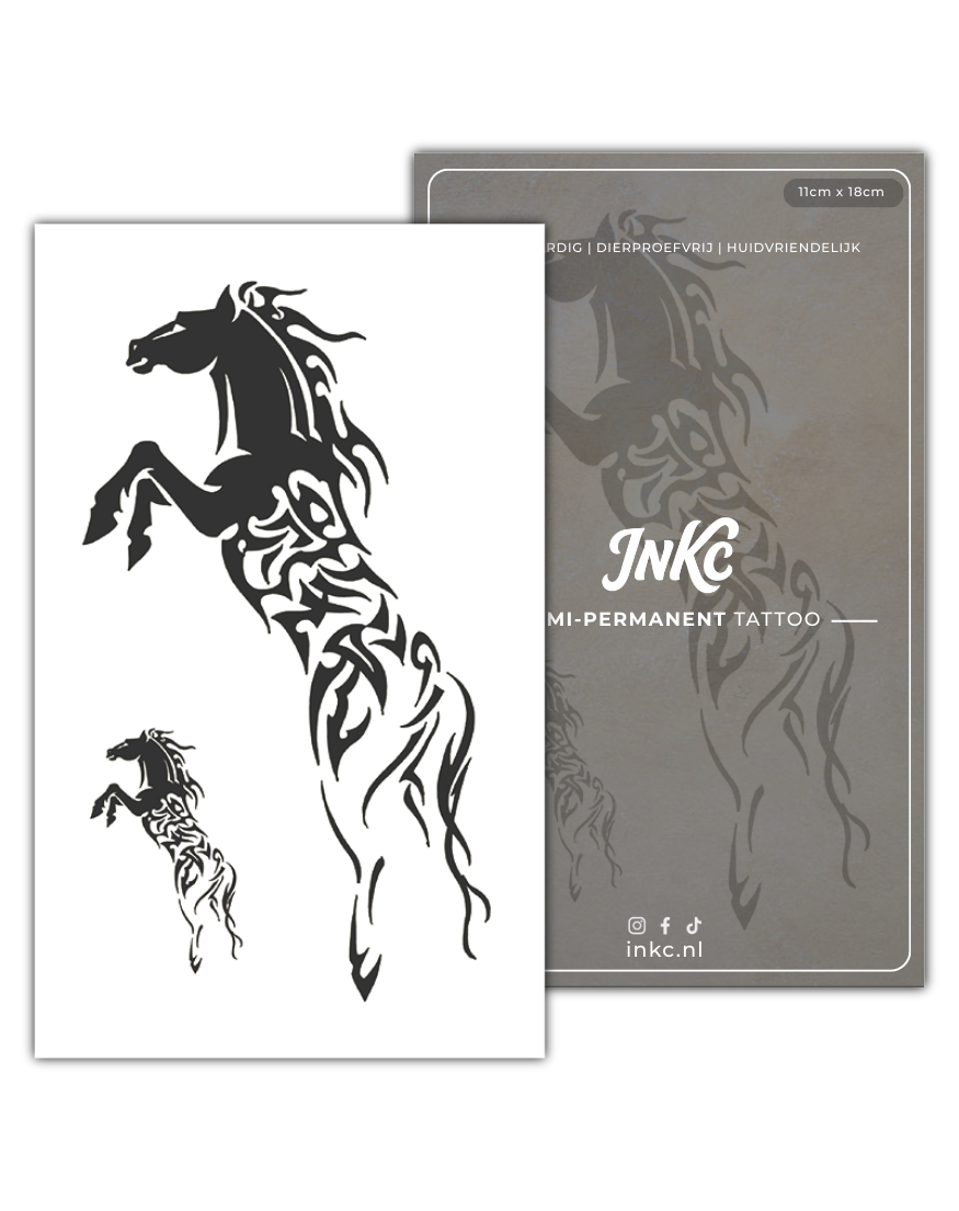 Paard Vlammen tijdelijke tattoo van INKC