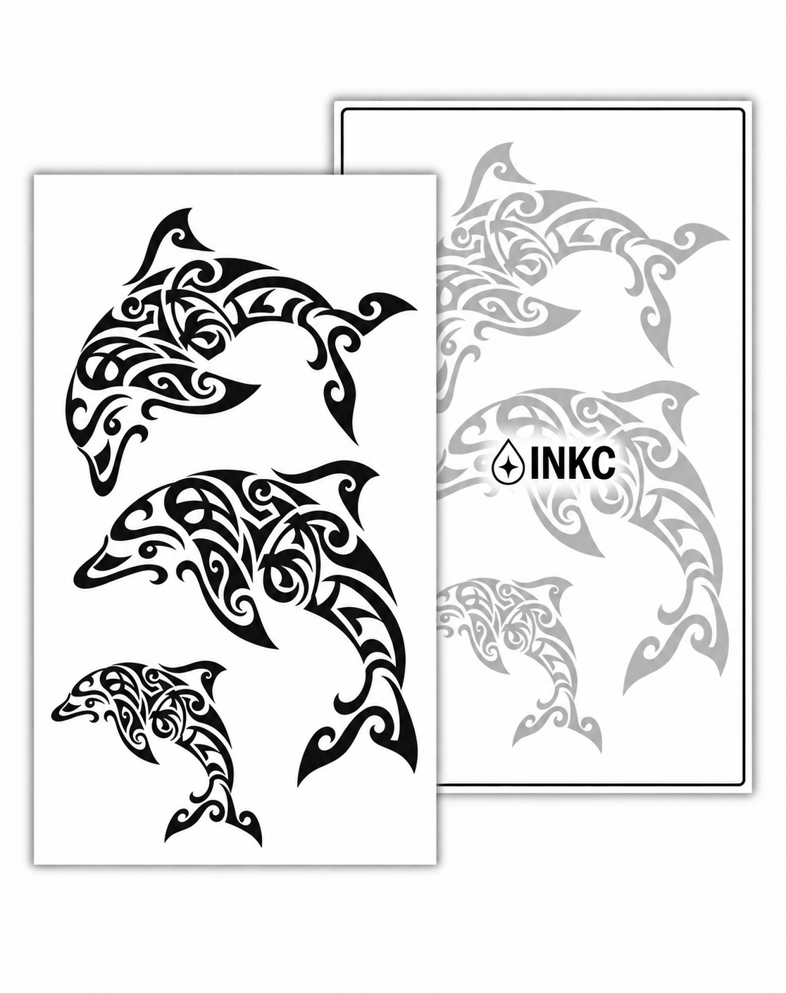 Tribal Dolfijnen Set tijdelijke tattoo van INKC