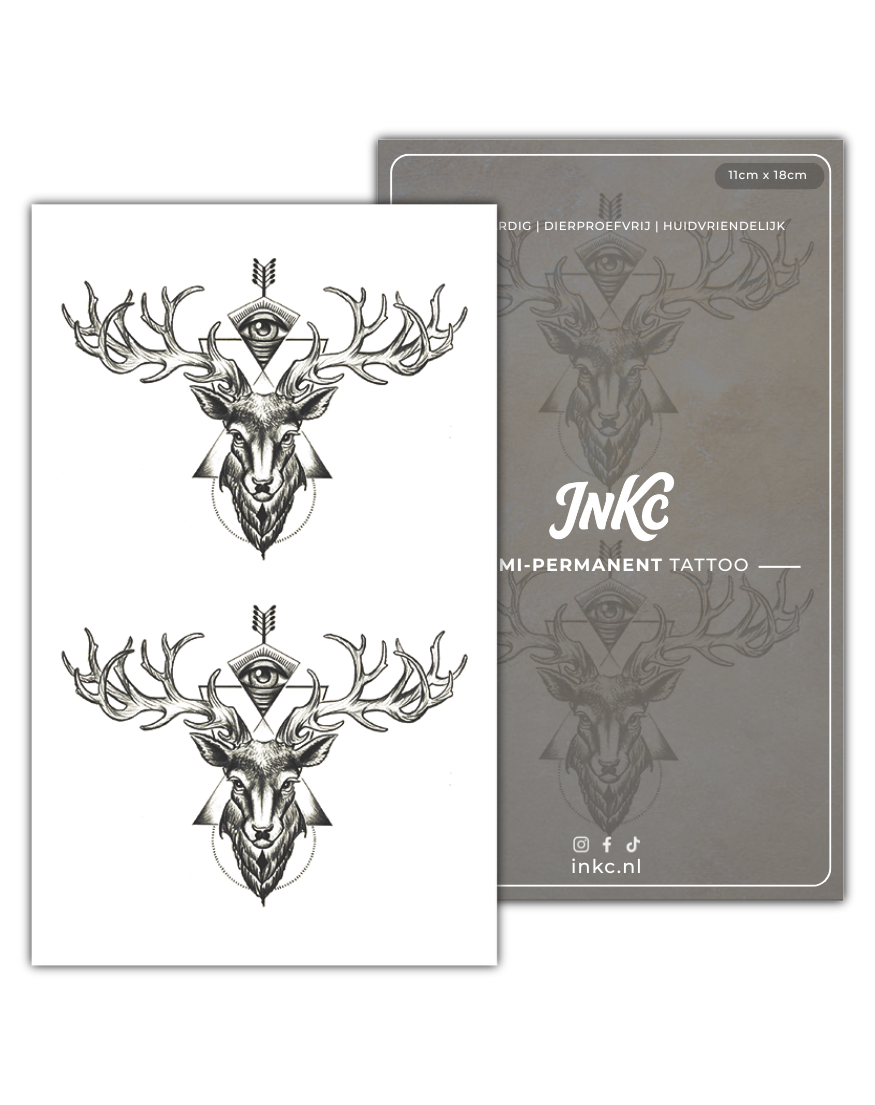 Mystiek Hert tijdelijke tattoo van INKC