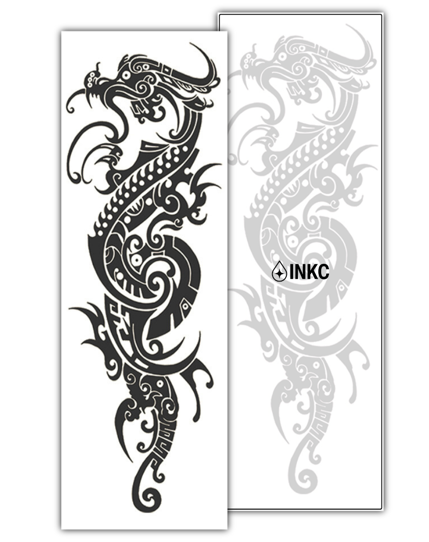 Draak Sleeve tijdelijke tattoo van INKC