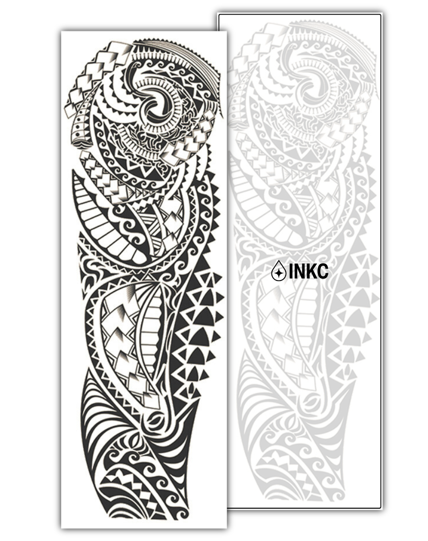 Spiraal Kracht Sleeve tijdelijke tattoo van INKC
