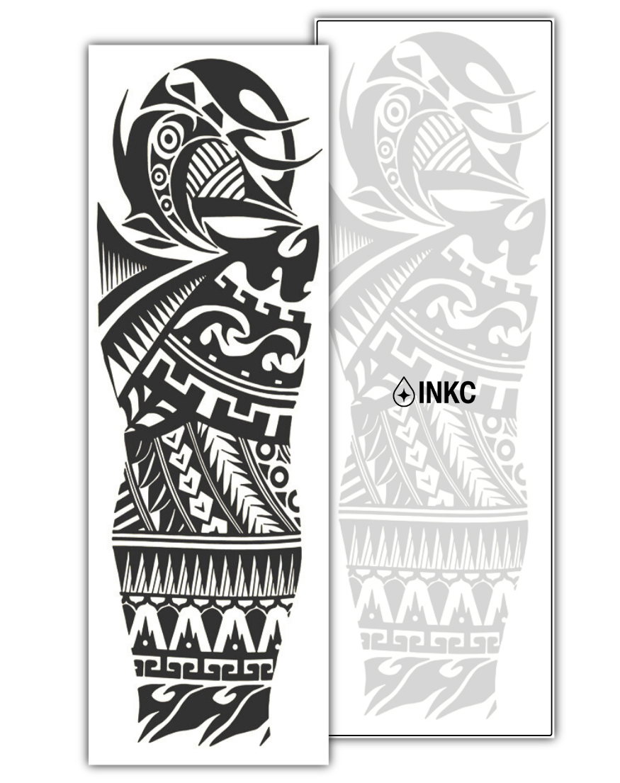 Tribal Krijger Sleeve tijdelijke tattoo van INKC