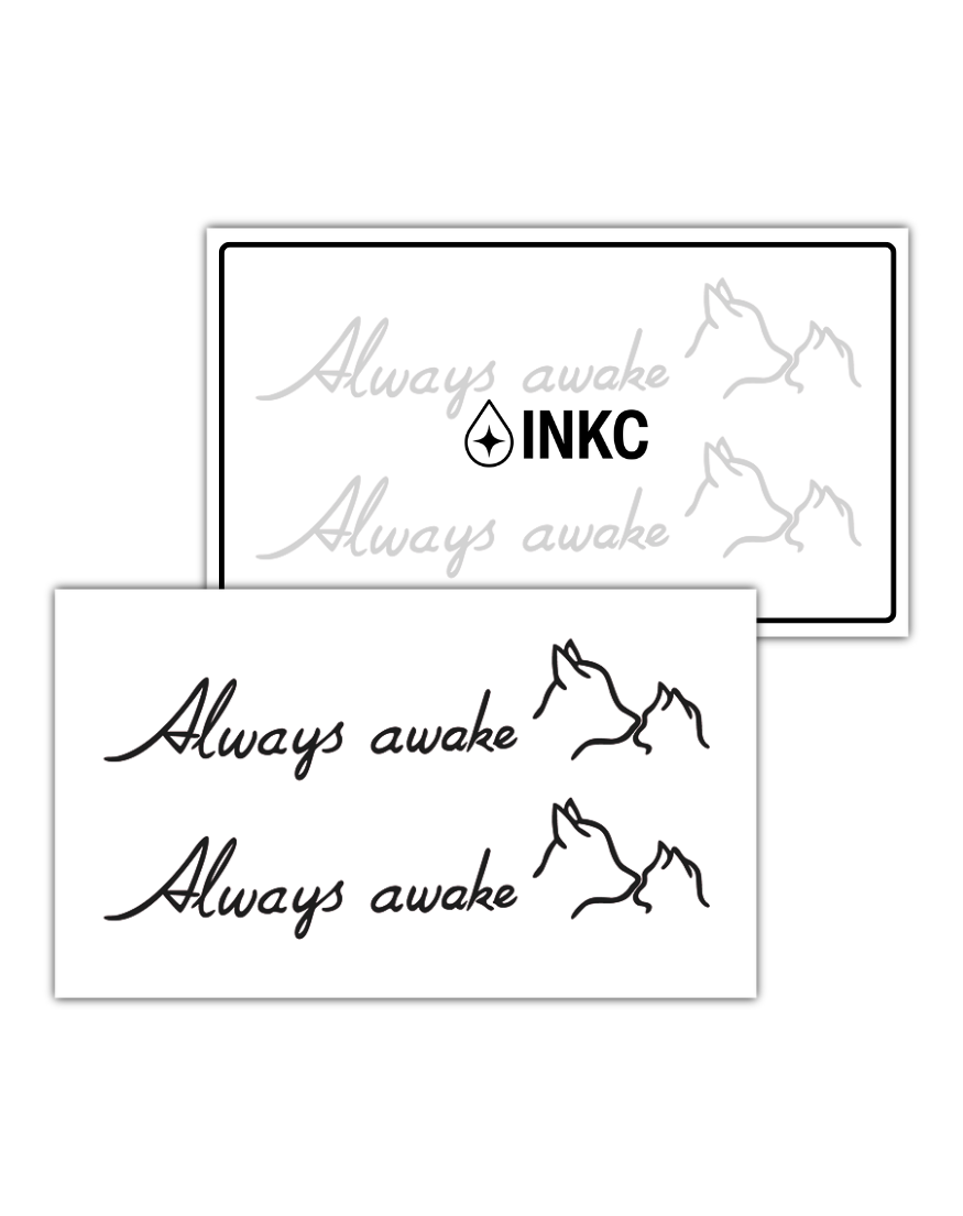 Always Awake tijdelijke tattoo van INKC