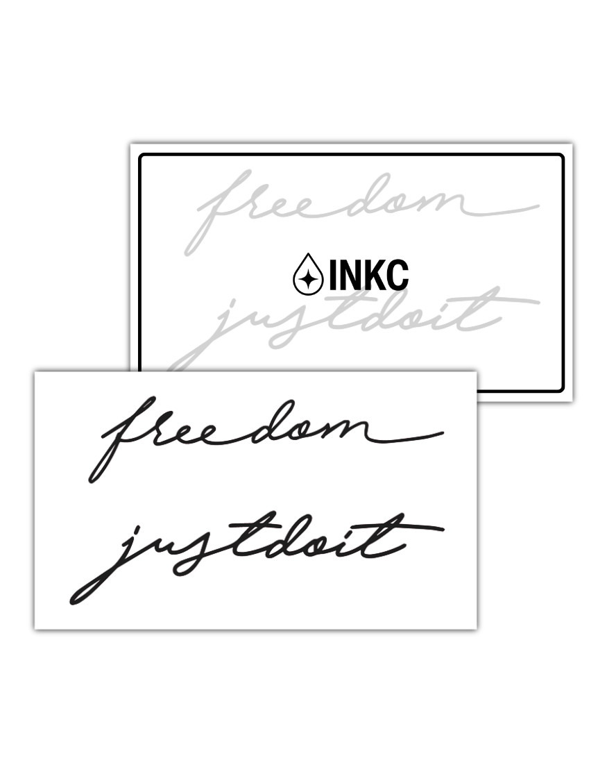 Freedom Just Do It tijdelijke tattoo van INKC