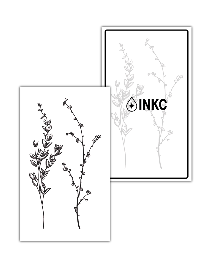 Bloementak tijdelijke tattoo van INKC