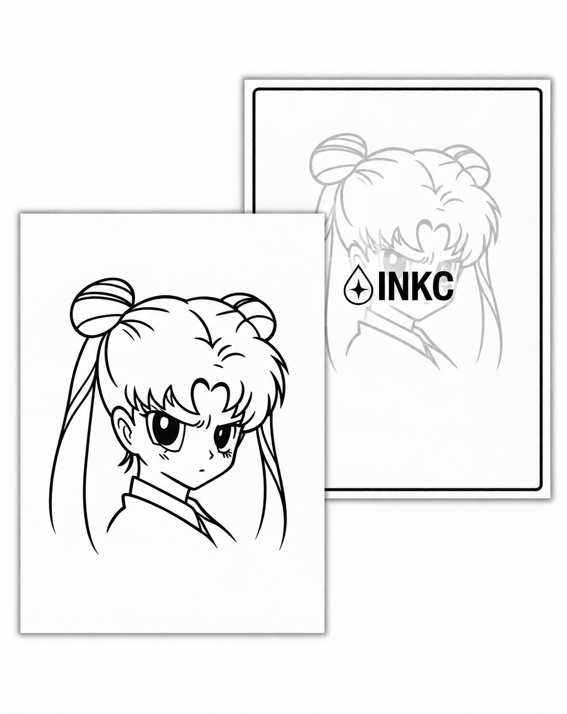 INKC GZX-052 Anime Meisje tijdelijke tattoo, 8 x 11 cm