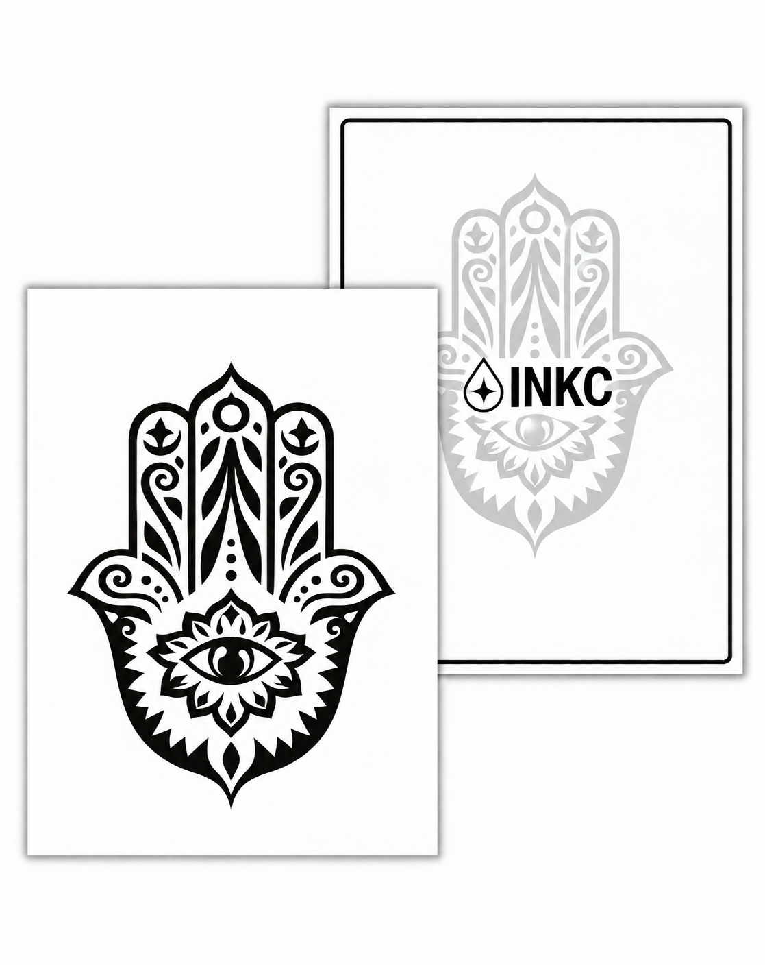 INKC GZX-057 Hamsa Hand tijdelijke tattoo, 8 x 11 cm