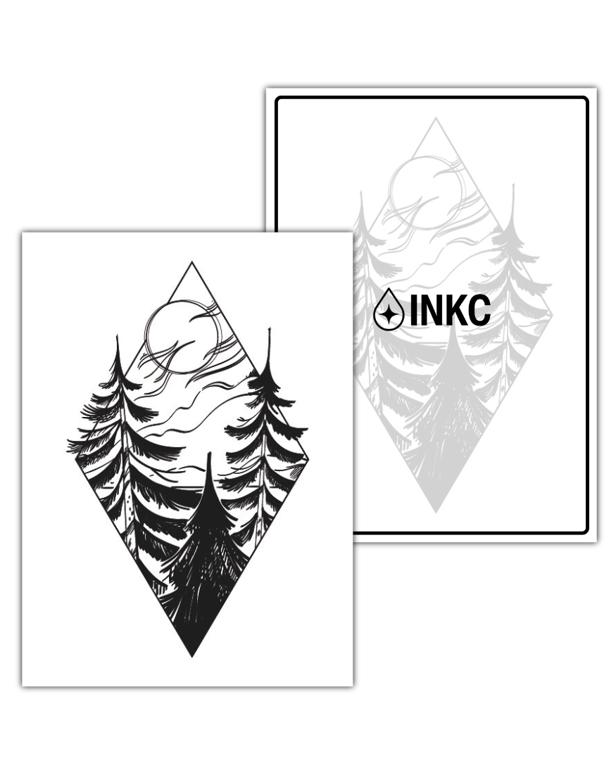 Natuur in Ruit tijdelijke tattoo van INKC