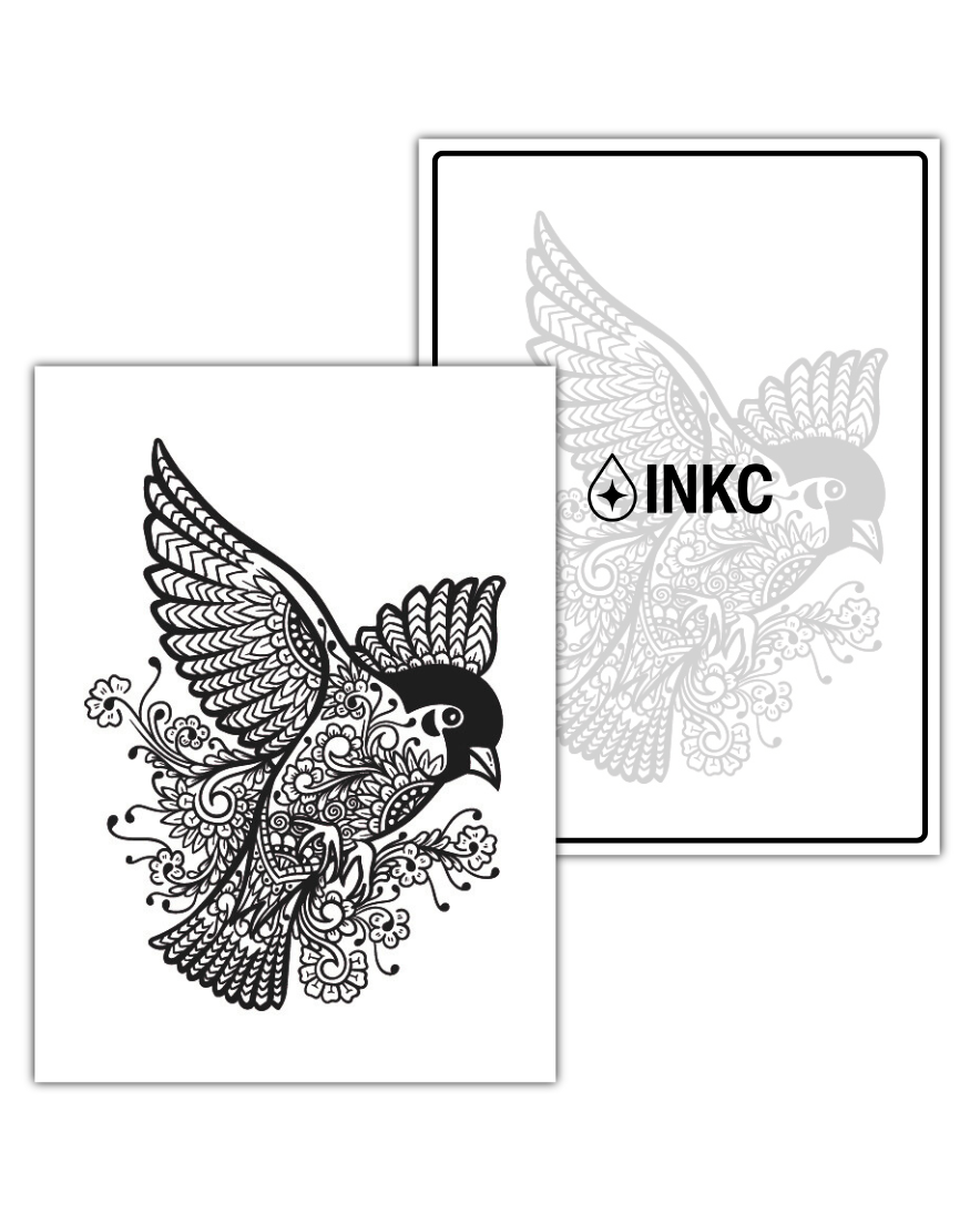 Vogel tijdelijke tattoo van INKC