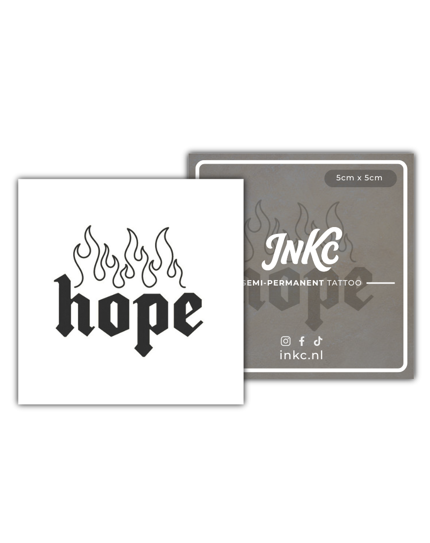 Hope tijdelijke tattoo van INKC
