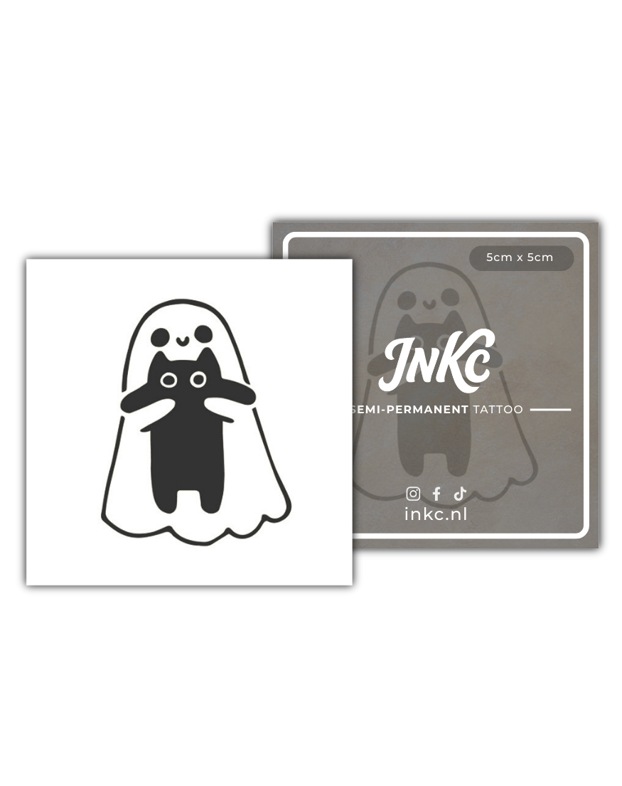 Spook met Kat tijdelijke tattoo van INKC