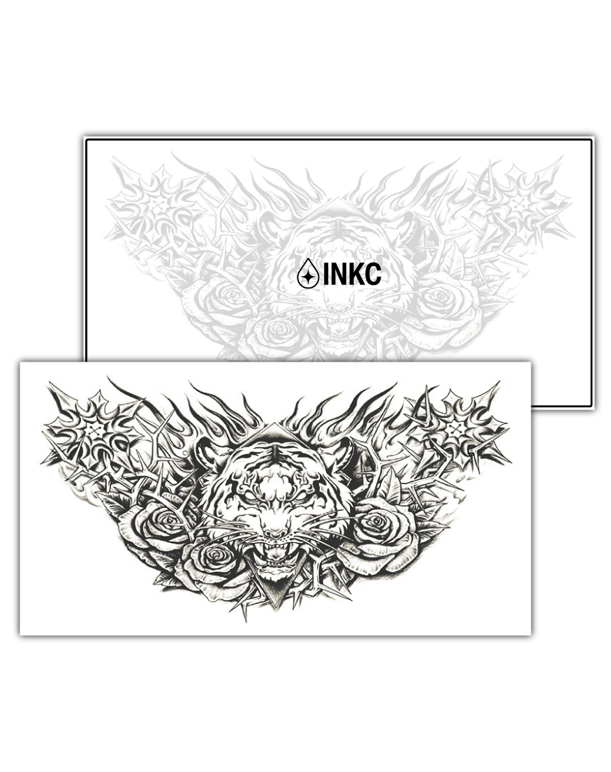 Tijgerkraag tijdelijke tattoo van INKC