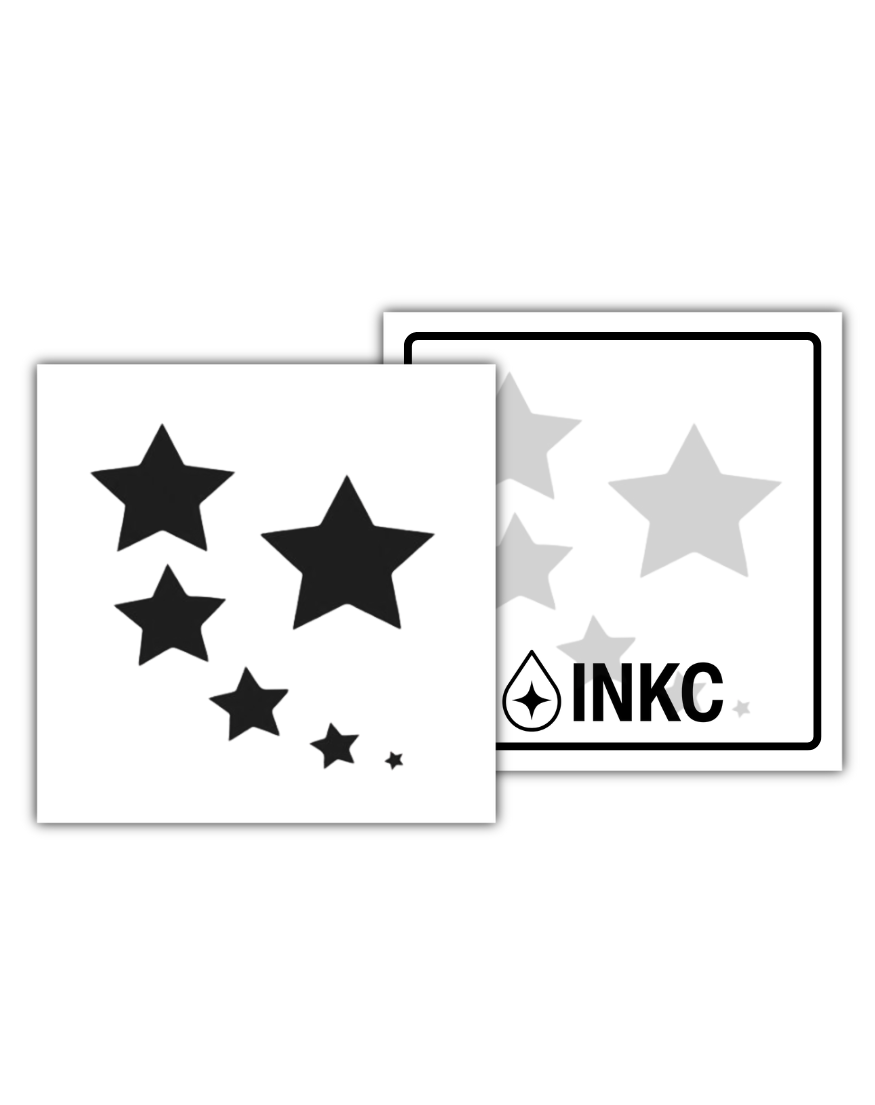 Sterretjes tijdelijke tattoo van INKC