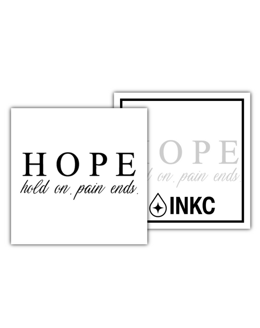 HOPE tijdelijke tattoo van INKC