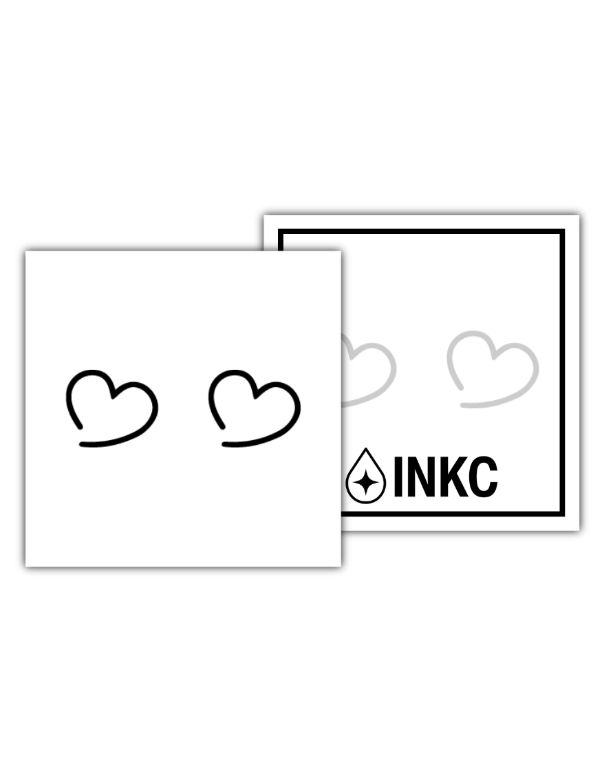 Kleine hartjes tijdelijke tattoo van INKC