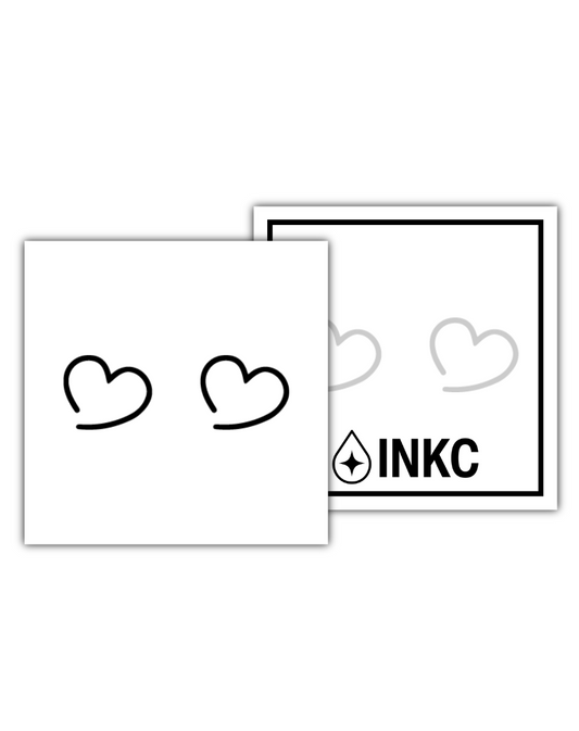 Kleine hartjes tijdelijke tattoo van INKC