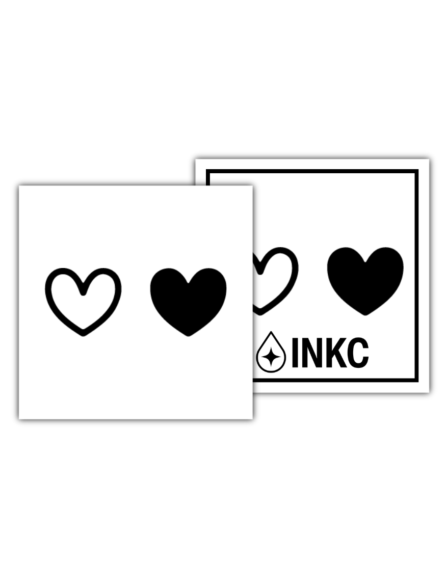 Hartjes Duo tijdelijke tattoo van INKC