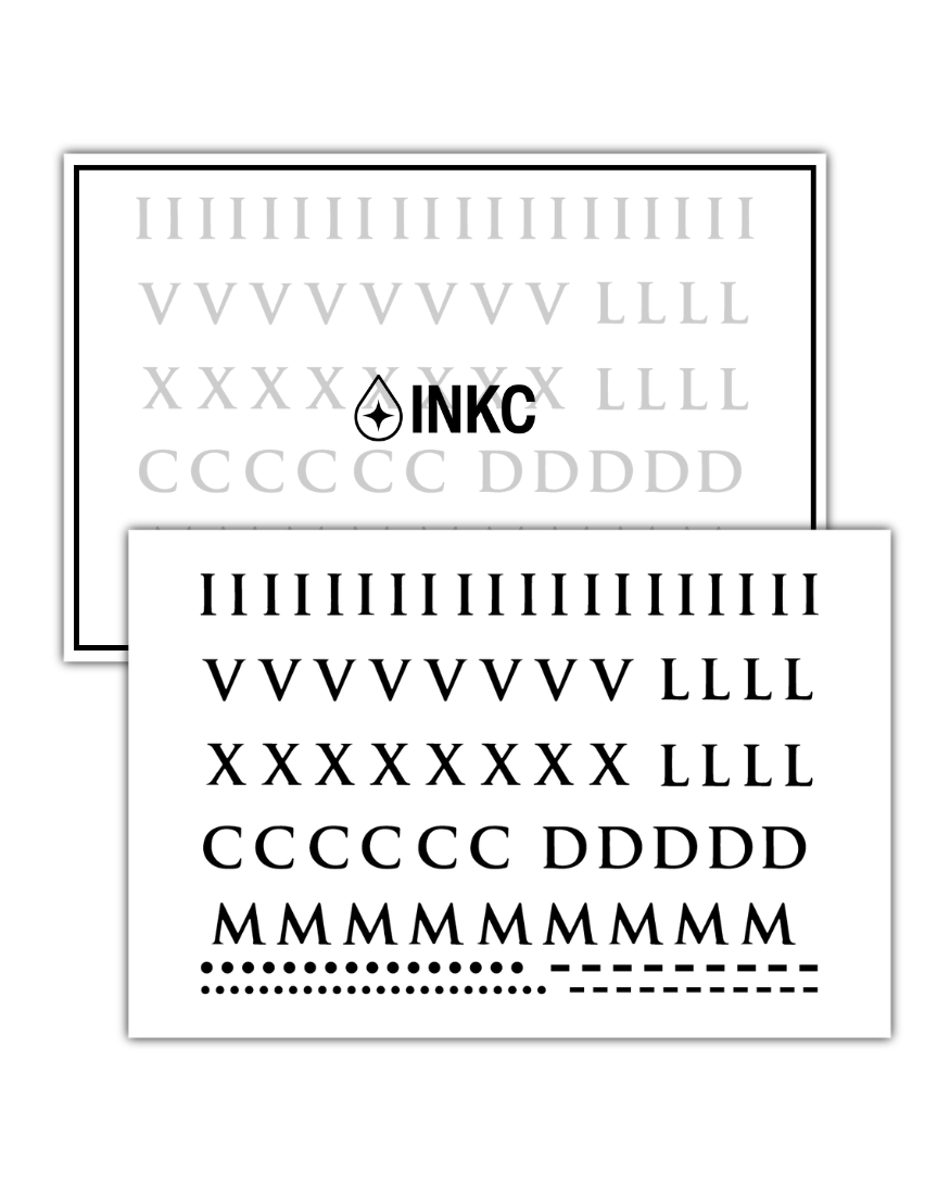 Romeinse Cijfers Set tijdelijke tattoo van INKC