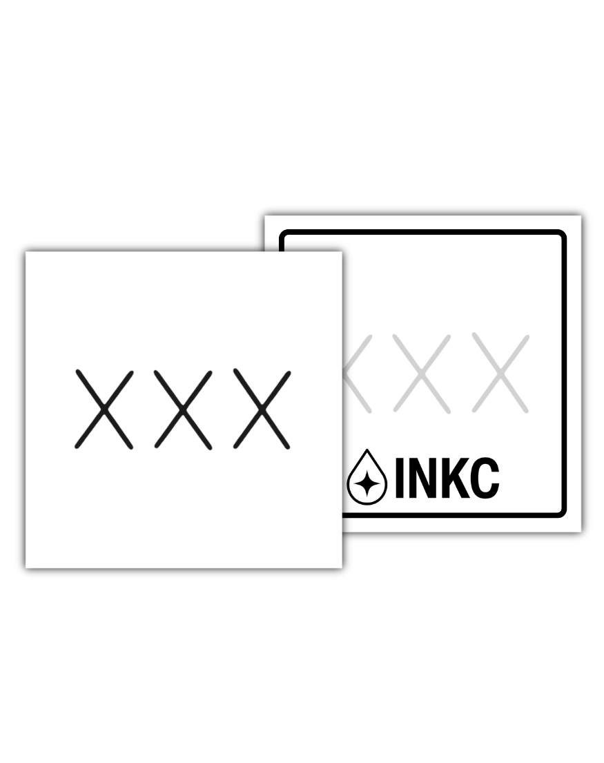 Kusjes tijdelijke tattoo van INKC