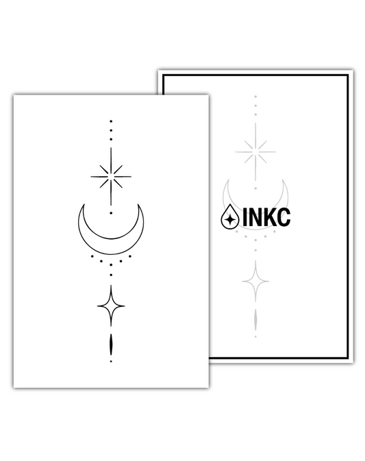 Hemelse Maanstraal tijdelijke tattoo van INKC