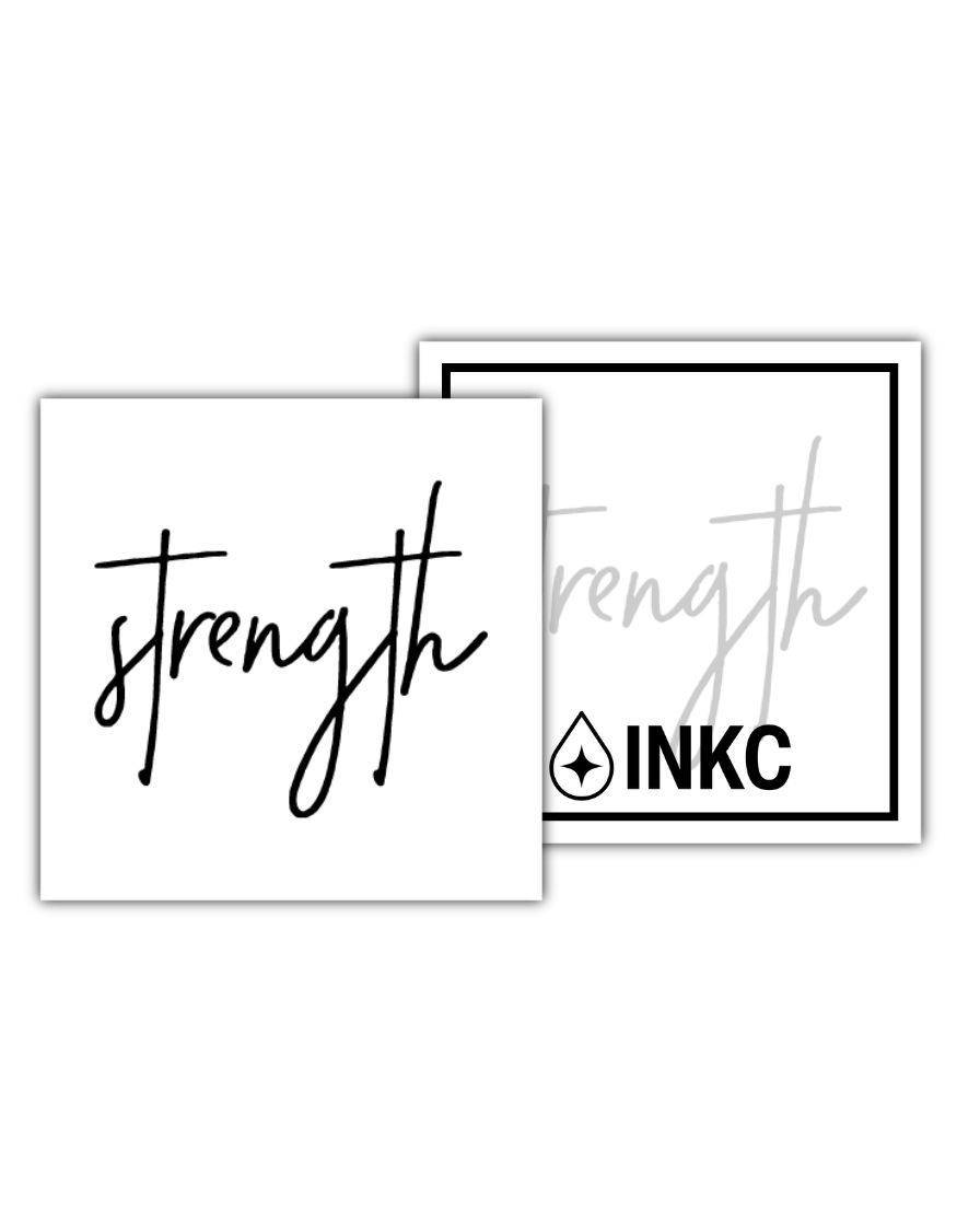 Strength tijdelijke tattoo van INKC