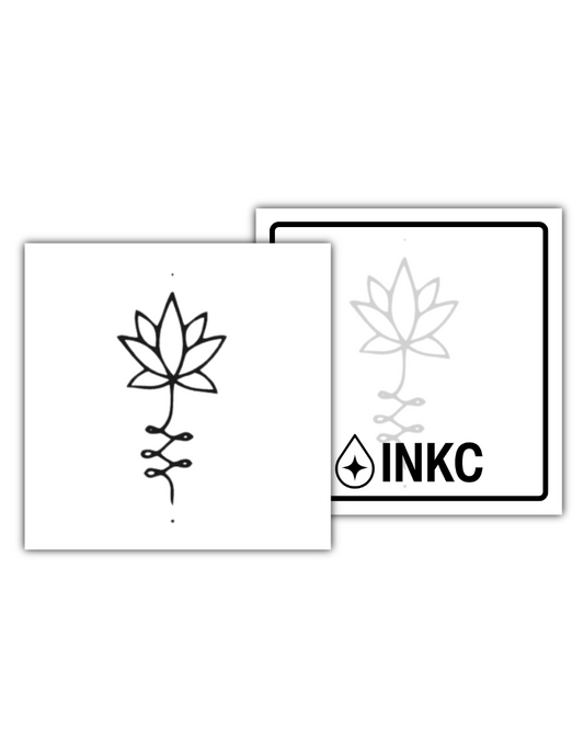 Kleine Lotus tijdelijke tattoo van INKC