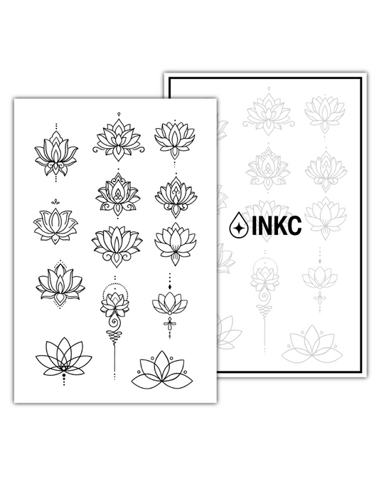 Lotus collectie Set tijdelijke tattoo van INKC