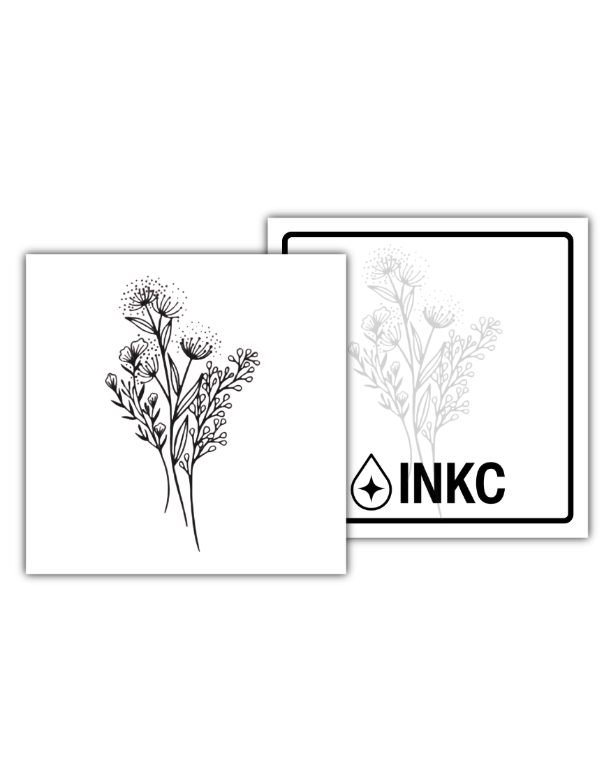 Minimalistische bloemetjes tijdelijke tattoo van INKC
