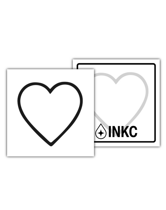 Simpel Hartje tijdelijke tattoo van INKC