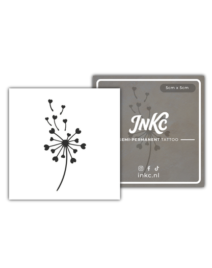Paardenbloem tijdelijke tattoo van INKC