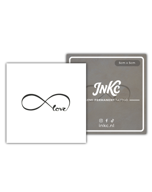 Infinity Love tijdelijke tattoo van INKC