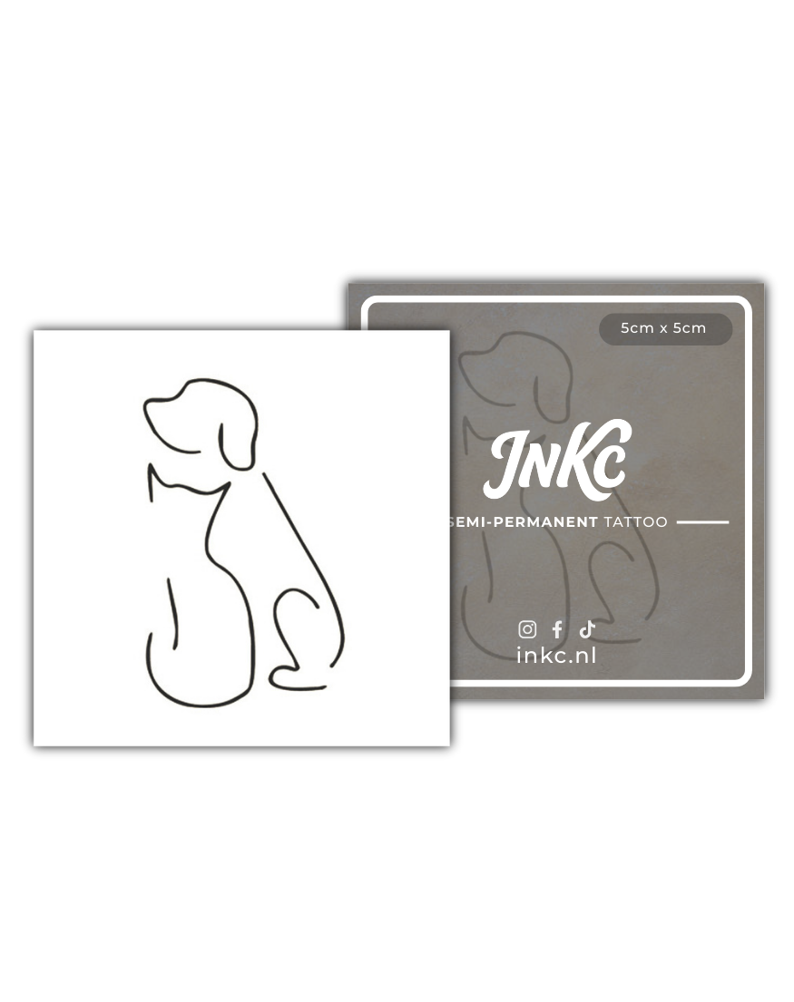Hond en Kat tijdelijke tattoo van INKC