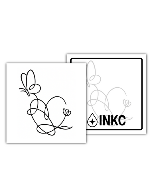 Vlinderbloei tijdelijke tattoo van INKC