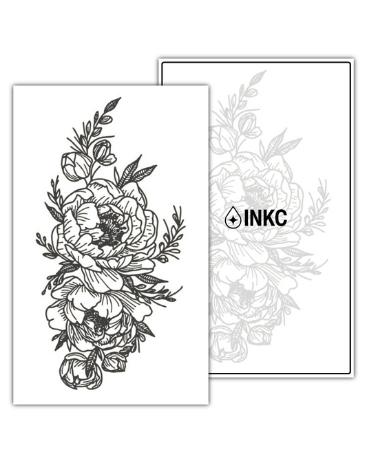 Bloemenkunst tijdelijke tattoo van INKC