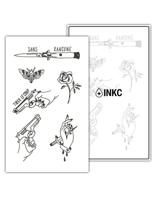 Haat Liefde tijdelijke tattoo van INKC