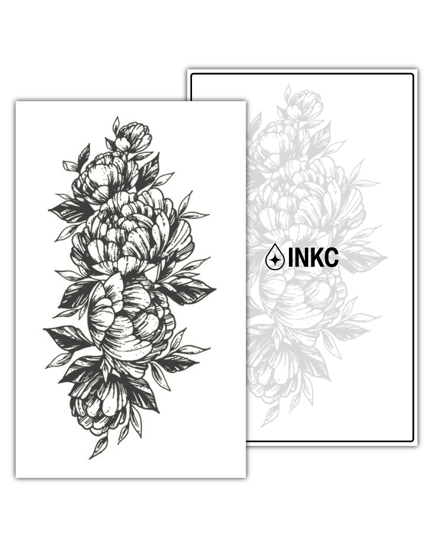 Volle Bloemen tijdelijke tattoo van INKC