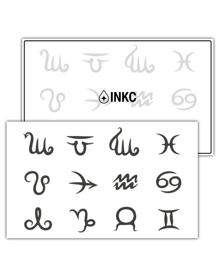 Zodiac Sterrenbeeld tijdelijke tattoo van INKC